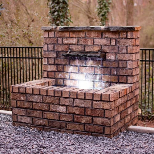 Brick water feature